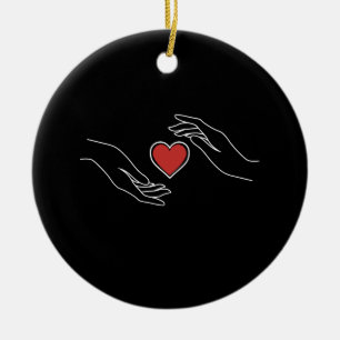 Catching Heart Ceramic Tree Decoration