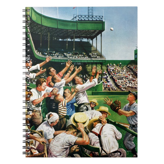 Catching Home Run Ball Notebook (Front)