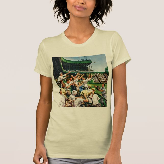 Catching Home Run Ball T-Shirt (Front)