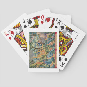 Catching Serpents in India Using Clubs and Torches Playing Cards