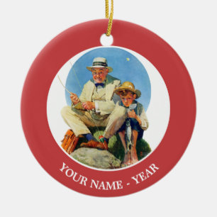 Catching the Big One Ceramic Tree Decoration