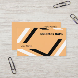 Catchy Black and White Geometric Business Card