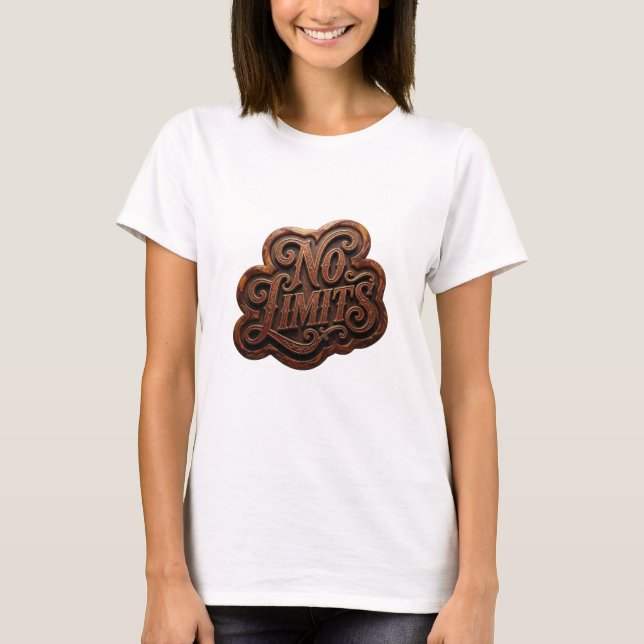 Catchy Gold NO LIMITS Custom Tee (Front)