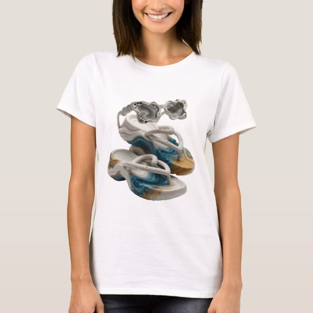 Catchy Grey ABSTRACT ART Design T-Shirt (Front)
