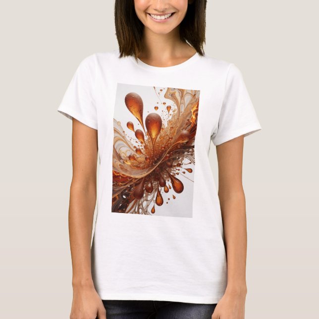 Catchy Orange ABSTRACT ART Custom Tee (Front)