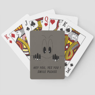 Catchy Playing Cards Funny Eyes Your Text Colours