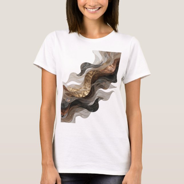 Catchy Silver ABSTRACT ART Custom Tee (Front)