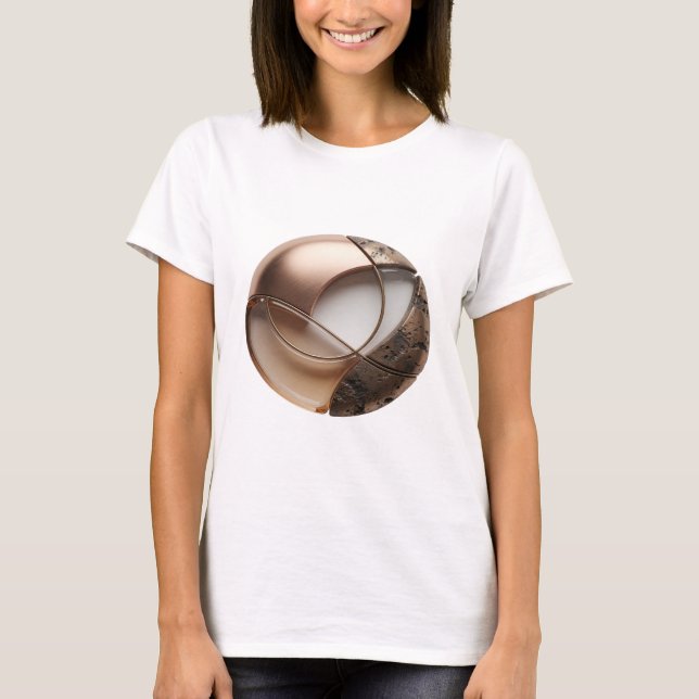 Catchy Silver ABSTRACT ART Graphic Design v2 T-Shirt (Front)