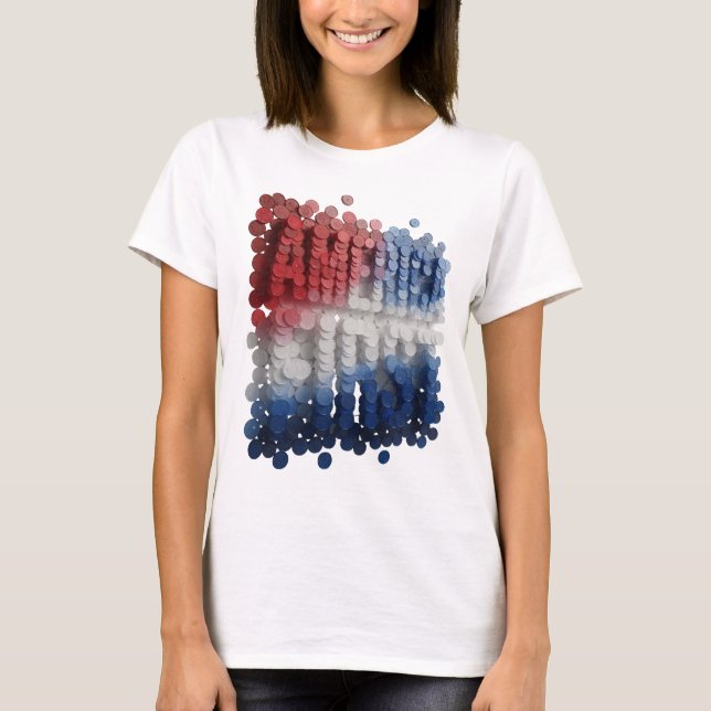 Catchy Silver AMERICAN Bold Design T-Shirt (Front)