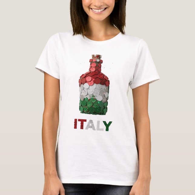 Catchy Silver ITALY Modern Design T-Shirt (Front)