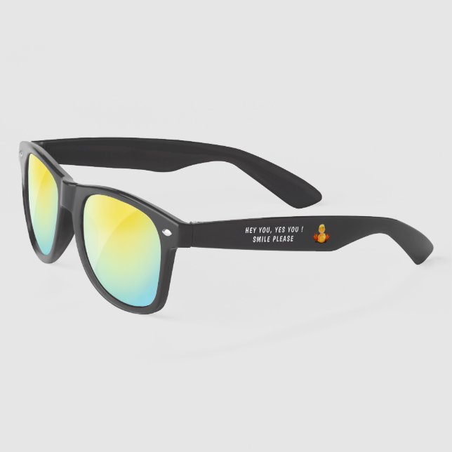 Catchy Text and Duckling Sunglasses for Kids (Left)