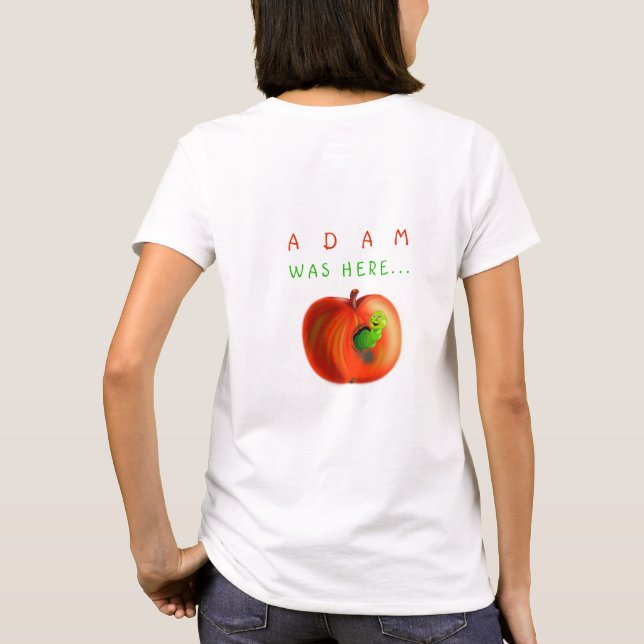 Catchy Text T-Shirt with Paradise Apple (Back)