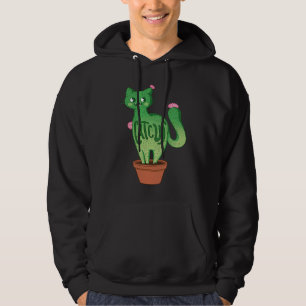 Catcus Cat Cactus Succulent Plants Kitty Lovers Fu Hoodie