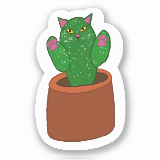 Catcus Cutout Sticker (Front)