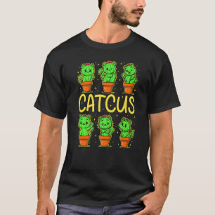 Catcus Women Mens Cactus Cat Plant Catus Plant 5 T-Shirt