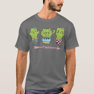 Catcus, Women Mens Cactus Cat, Plant Lover, Catus, T-Shirt