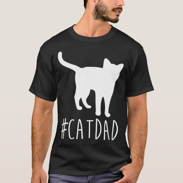 Catdad Hashtag Cat Dad Shirt (Front)