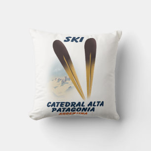 Catedral Alta Patagonia, Argentina ski poster Cushion