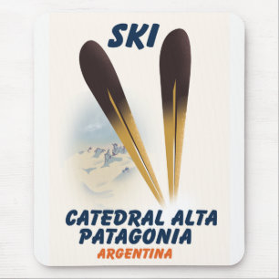 Catedral Alta Patagonia, Argentina ski poster Mouse Pad