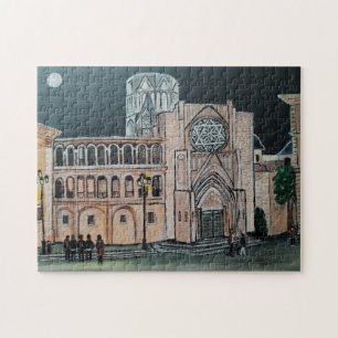 Catedral de Santa María Painting by Alfred Fox Jigsaw Puzzle