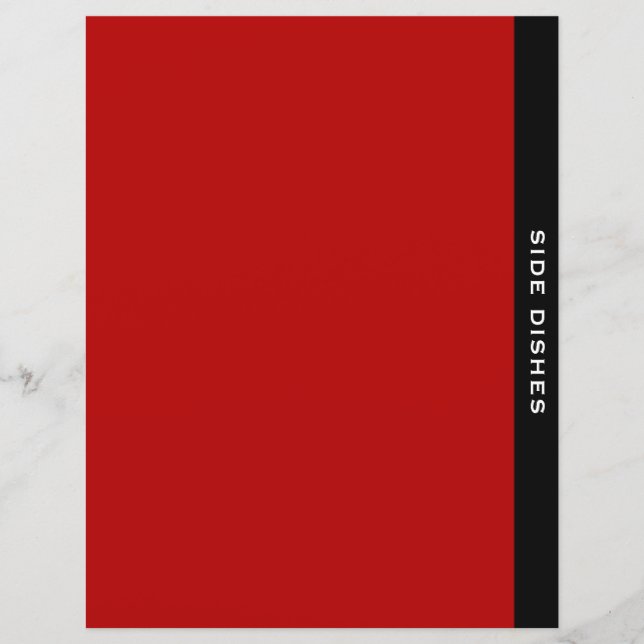 Category Divider | Side Dishes | Red Black & White (Front)