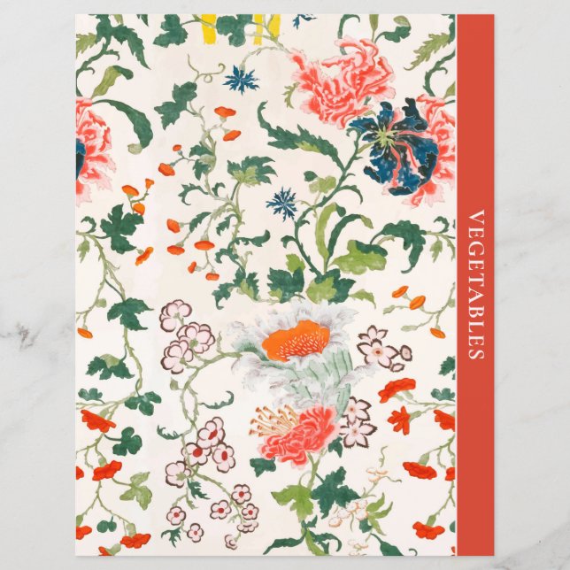Category Divider | Vegetables | Stylish Floral (Front)