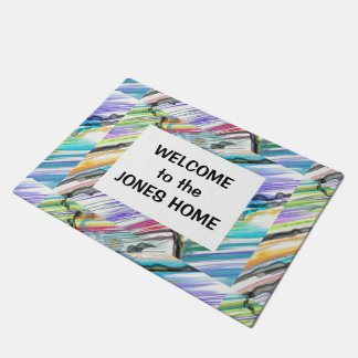 CATEGORY FIVES SWIRLING ABSTRACT ART DESIGN DOORMAT