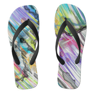 CATEGORY FIVES SWIRLING ABSTRACT ART DESIGN JANDALS