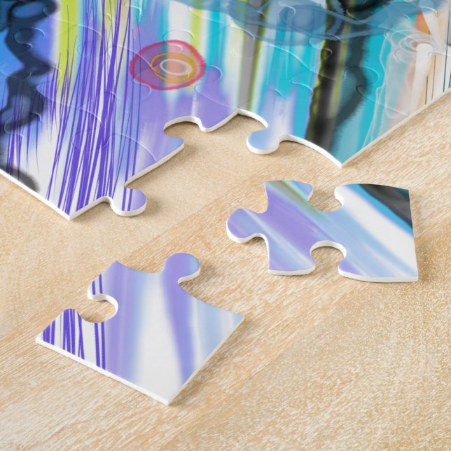 CATEGORY FIVES SWIRLING ABSTRACT ART DESIGN JIGSAW PUZZLE (Side)