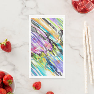 CATEGORY FIVES SWIRLING ABSTRACT ART DESIGN NAPKIN