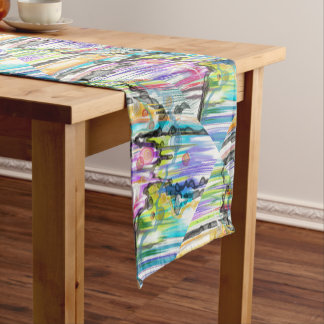 CATEGORY FIVES SWIRLING ABSTRACT ART Table Runner