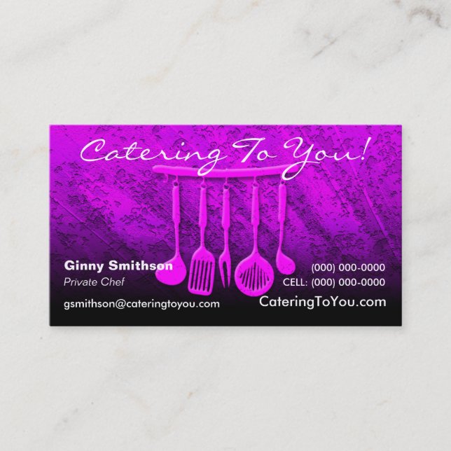 Caterer / Catering Business Card (Front)