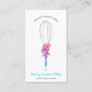Caterer Whisk logo pastry boho Business Card
