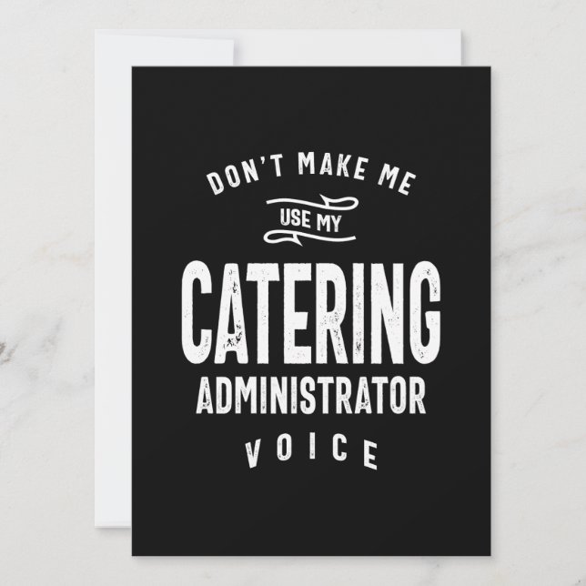 Catering Administrator Job Occupation Birthday  (Front)