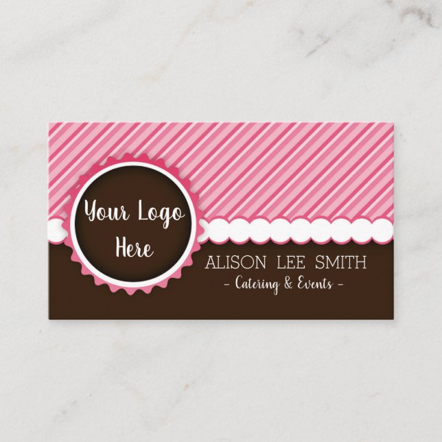 Catering and events chocolate No Logo Business Card (Front)