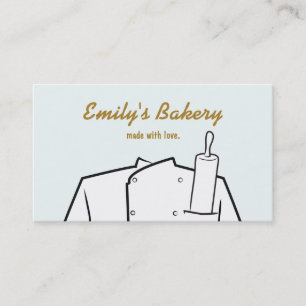 Catering Bakery Pastry Chef Rolling Pin Business Card