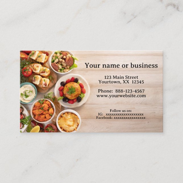 Catering Business Card (Front)