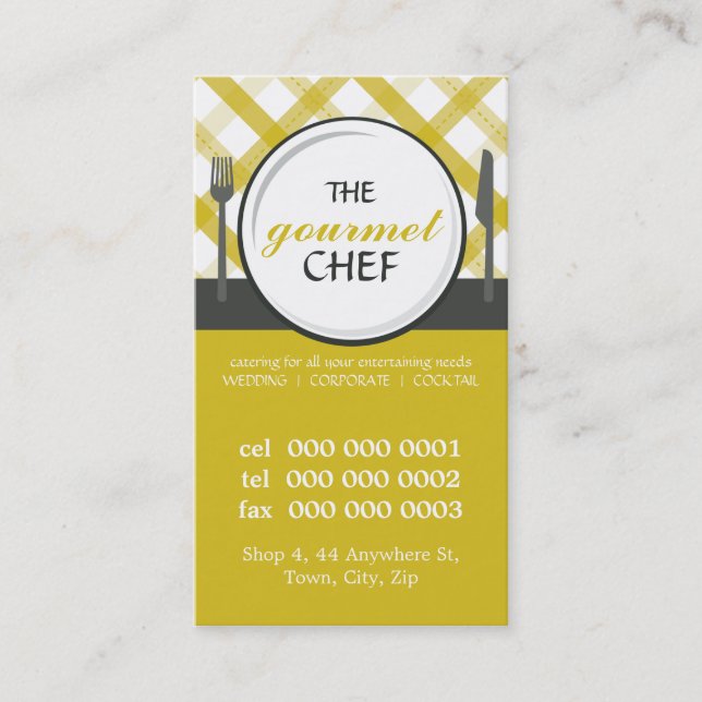 CATERING BUSINESS CARD :: table setting 10P (Front)