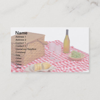 Catering Business Cards, Red Picnic Tablecloth Card