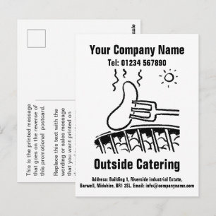 Catering Cartoon Design to Personalise Postcard