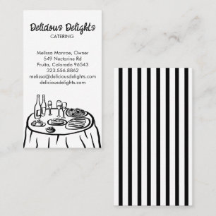 Catering Chef Event Planning Food Prep CUSTOM Business Card