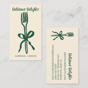 Catering Chef Event Planning Food Prep CUSTOM Business Card