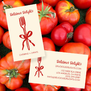 Catering Chef Event Planning Food Prep CUSTOM Business Card
