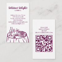 Catering Chef Event Planning Food Prep CUSTOM QR