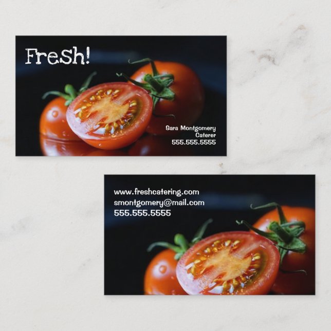 Catering Chef Professional Business Card (Front/Back)