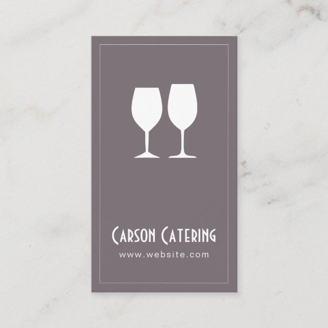 Catering Company Food Service Party Planner Business Card (Front)