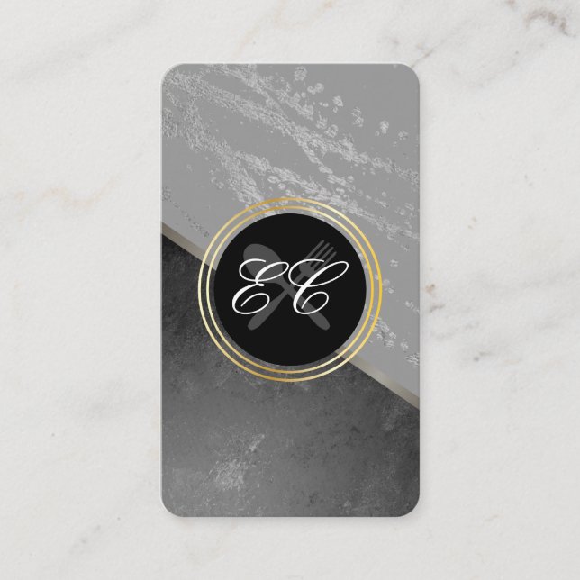 Catering Events Restaurant Business Card (Front)