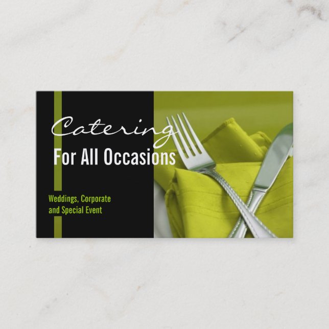 Catering Restaurant Business Card (Front)