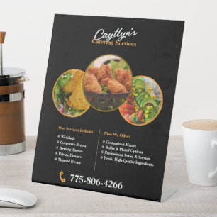 Catering Serrvices Custom Pedestal Sign