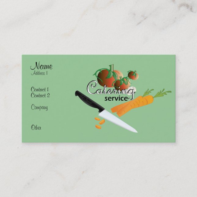 CATERING service Business Card (Front)
